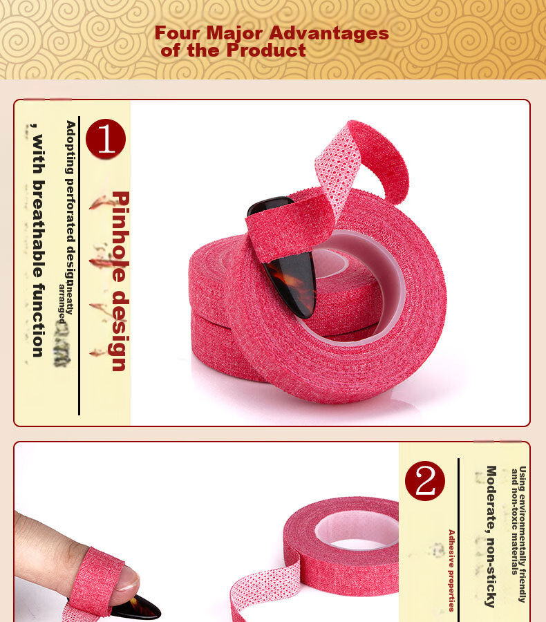 Maneryuepu Guzheng Fingernails, Tortoiseshell Color, for Exam Use, Guzheng Fingernail Pieces, Adult And Children's Grooved Fingernails, Guzheng Accessories, Medium Size 4