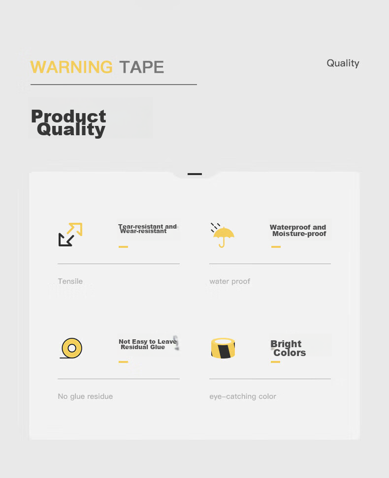 Master Package PVC Warning Tape, 48MM*33M*1 Roll, Yellow And Black Safety Caution Indicator Sticker, Reflective Zebra Positioning Marking, Wall And Floor Stickers 2