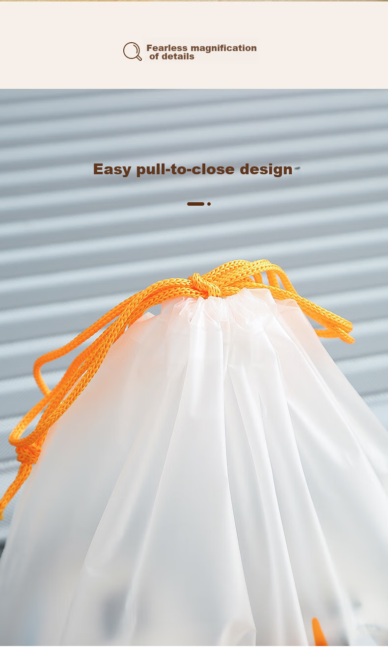 Fanyejia Shoe Storage Bags, 20 Luggage Clothes Sorting Dust-Proof Drawstring Transparent Plastic Anti-Stain Bags 7