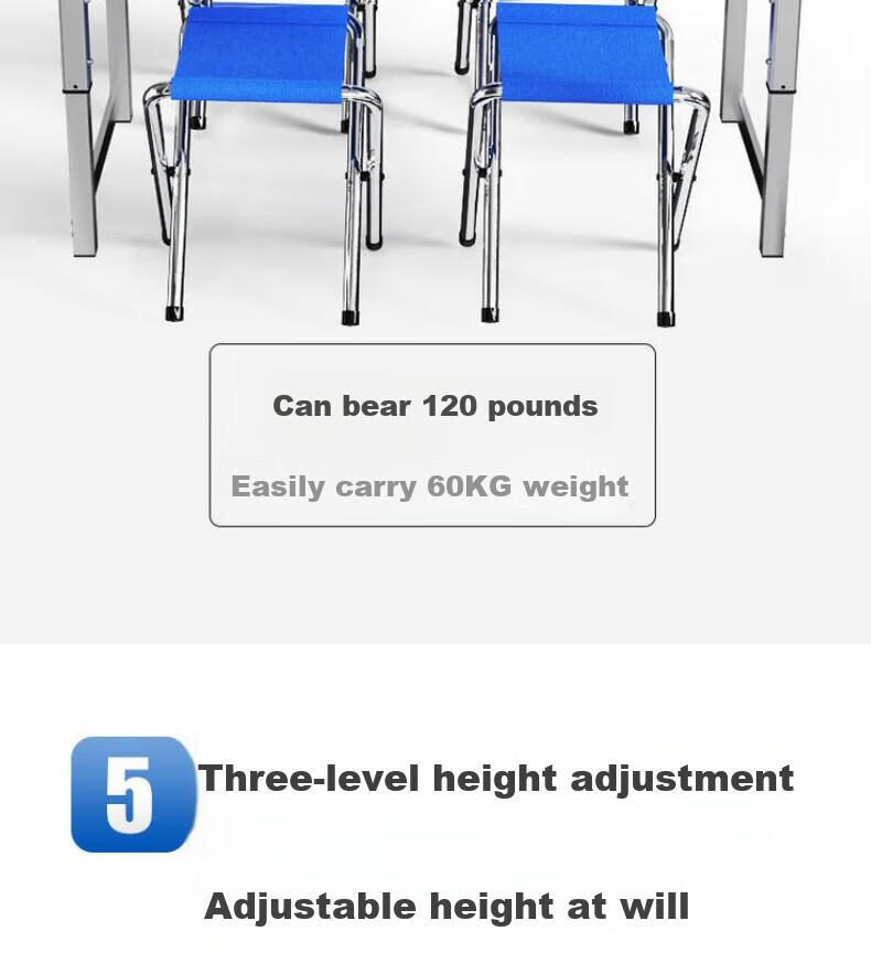 Shunyou Outdoor Folding Table And Chairs Set for Barbecue, Picnic, Street Vending, Training, Aluminum Alloy Exhibition Folding Table SY-0103 6