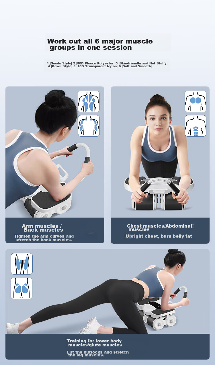 JD Original Four-Wheel Elbow Support Ab Roller with Automatic Rebound, Flat Support Abdominal Wheel Crunch, Fitness Equipment for Men And Women for Weight Loss 4