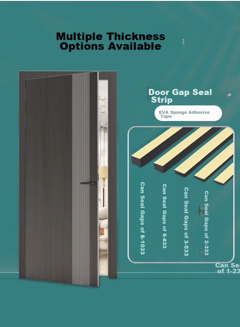 Mileqi EVA Foam Tape, Bedroom Door Soundproof Windproof Tape, Window Gap Sealing Wind Barrier, Door Gap And Frame Soundproof Cold-Proof, 20mm Wide * 2 Meters Long / 4 Rolls [5mm Thick] 5