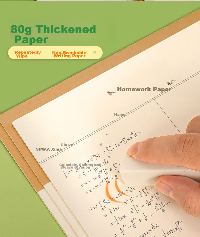SIMAA 400-Grid Composition Paper, Student Writing Paper, Manuscript Paper, Letter Paper, 16k/22 Sheets, Thickened Letter Paper, Composition Notebook, Beige Eye-Friendly Paper, 3-Pack Popular Product 5