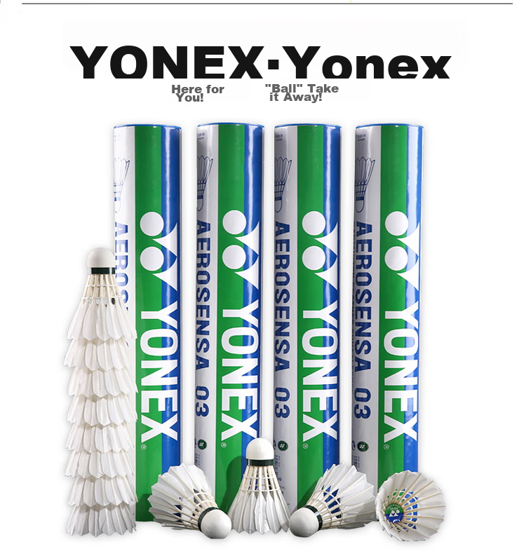 YONEX AS03 Badminton Shuttlecocks, Stable And Durable Duck Feather Shuttles, Speed 2, Pack of 12 9