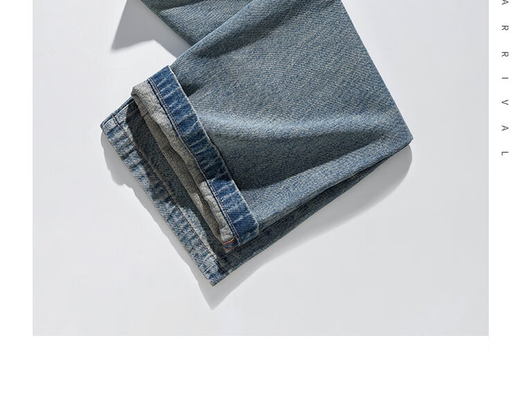 RAIN.CUN Light Gray Wide-Leg Pants for Petite Women, 2024 Autumn And Winter High-Waist Loose Casual Straight Jeans 2