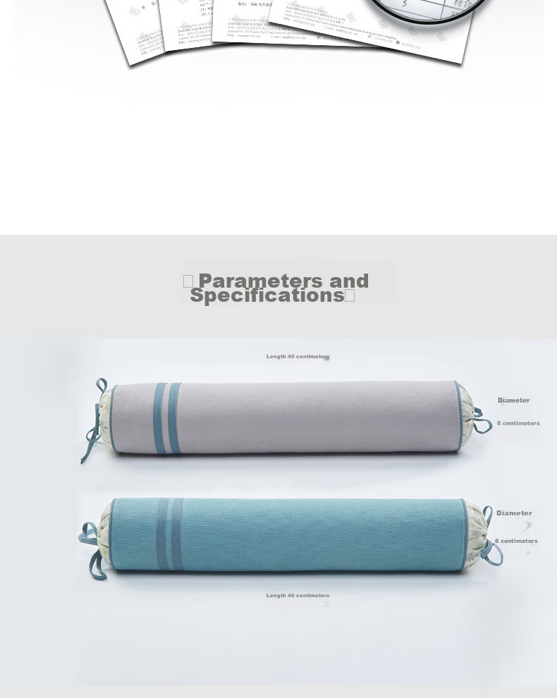 Shangfan Cervical Pillow with Cassia Seed Hard Pillow, Round Cylindrical Pillow, Candy Pillow, Adjustable Firmness And Height 22