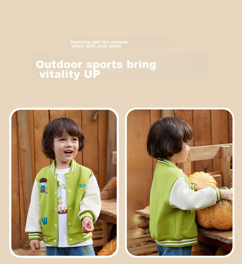 Ciciibear Boys' Jacket, Spring And Autumn Baseball Style, Children's Spring Outerwear, Boys' Clothing, Toddler Spring Seaso 3