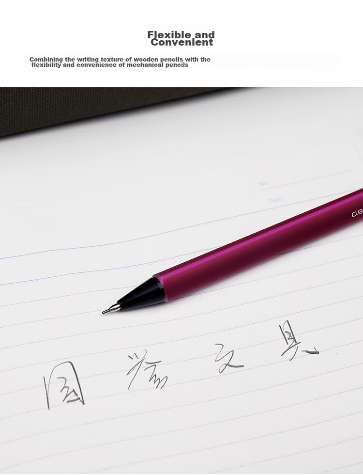 KOKUYO Imported 0.9mm Mechanical Pencil for Students' Exams And Activities, Durable Metal Tip, Wine Red, 1 Piece, PS-P100DR 4