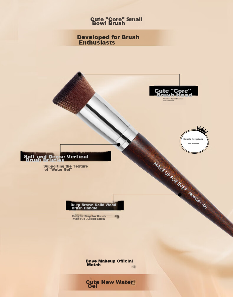 MAKE UP FOR EVER [Official Authentic Product] 116 Foundation Brush Makeup Brush, Conceals Imperfections Evenly And Smoothly, Birthday Gift for Girlfriend 2