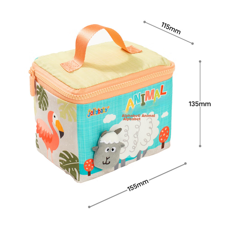 Jollybaby Children's Cloth Book Cognitive Cards, Colorful Picture Recognition Cards for Early Learning, Baby Flash Cards Toy - Animal And Letter Recognitio 16