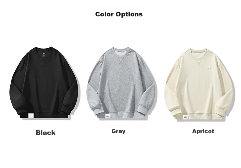 Huili Sweatshirt for Men, Spring And Autumn Trendy Loose Round Neck Long Sleeve T-Shirt, Men's Undershirt Clothing, Men's Wear, Gray, Size M 3
