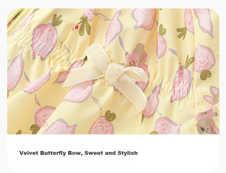 BALABALA Children's Outerwear, Girls' Coat, Puff Sleeve Top, Autumn Wear, Bow Tie Sweet Style, 209325105001 4