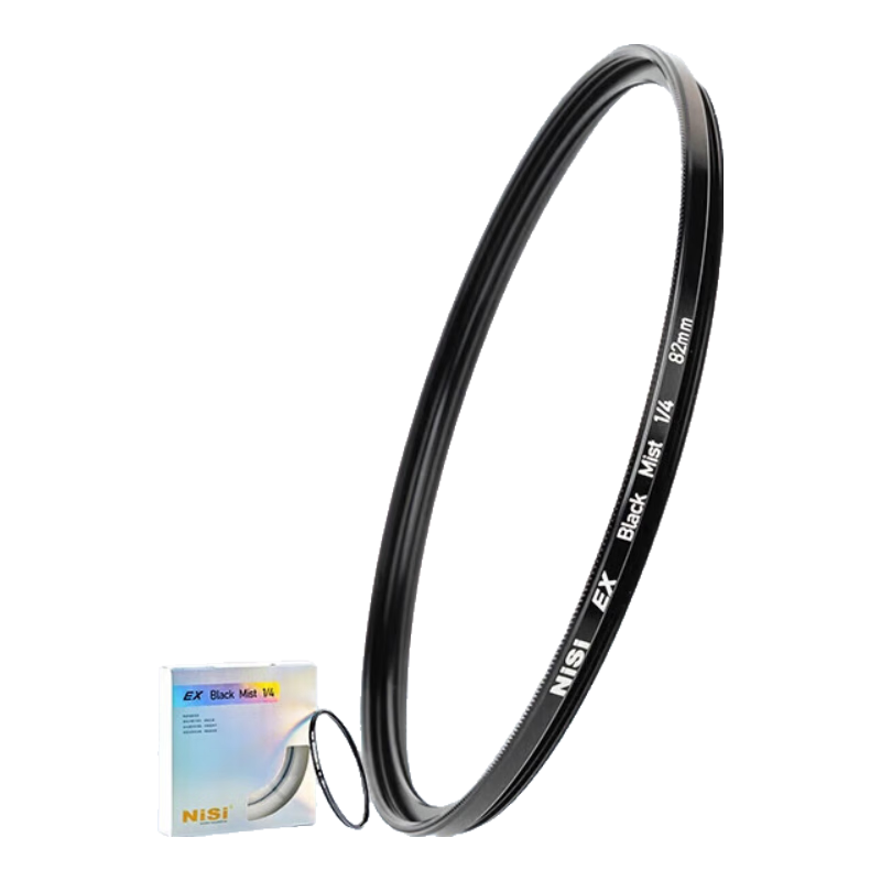 NiSi 1/4 Black Soft Filter, 49mm Ex-Aluminum Frame Soft Lens, Quarter Softening Lens, Diffusion Lens, Vignetting Lens, Portrait Beauty Lens for Mirrorless And DSLR Cameras