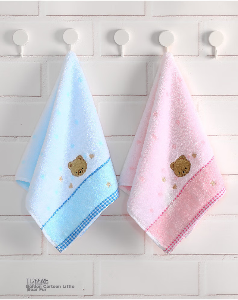 KING SHORE Towels, 3A Antibacterial Pure Cotton Sports Hand Towel, Hanging Towel, Large Square Towel, 4 Pieces, with Hanging Rope, 4-Piece Set 3