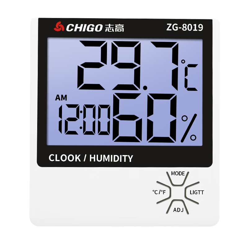 CHIGO Home Electronic Thermometer for Indoor Office Desktop Baby Room Temperature And Humidity Meter Thermometer ZG-8019