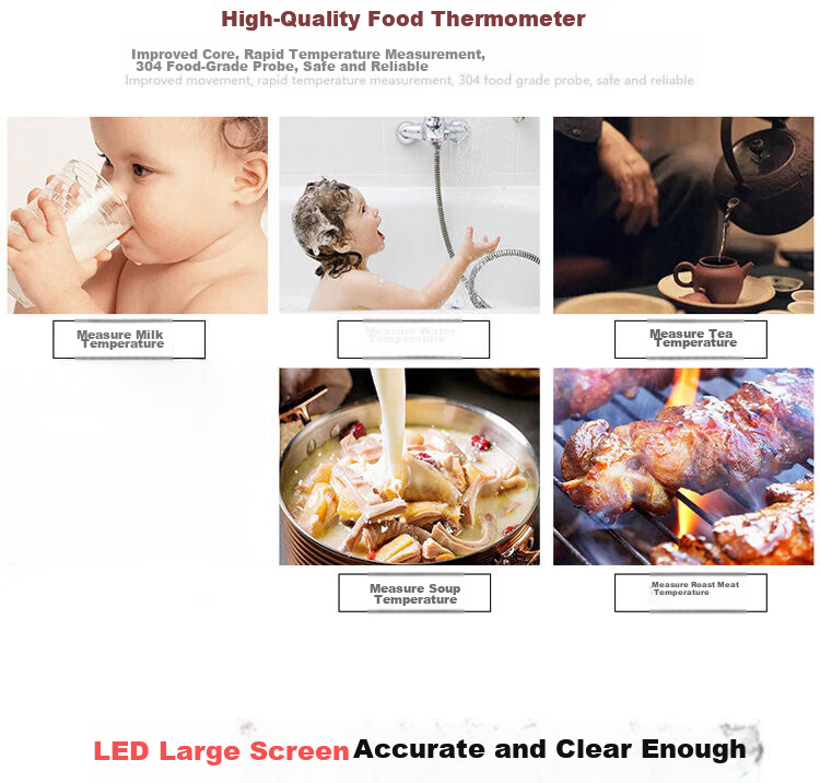 Biokang Probe Ultra-Fast Food Thermometer Indoor Temperature Meter Water Temperature Thermometer Milk Thermometer 3