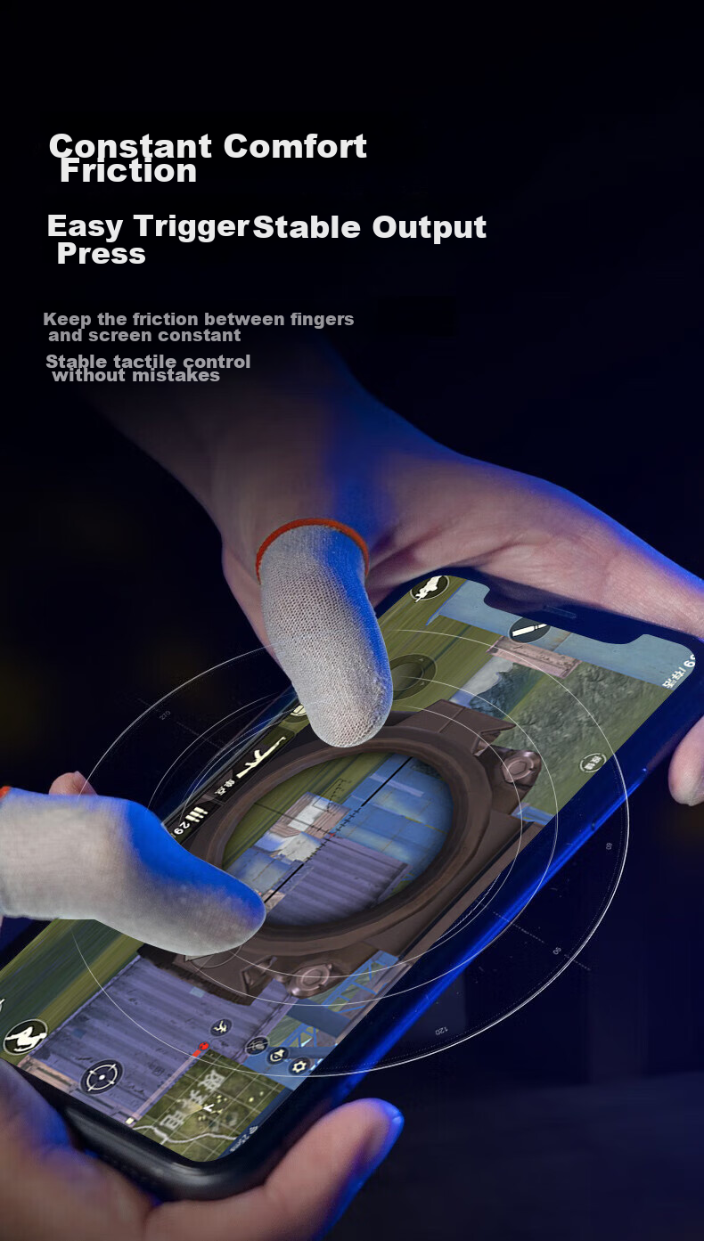 KOVOL Gaming Finger Sleeves, Sweat-Resistant, for Mobile Gaming, Esports, Mobile Games, Positioning, Touchscreen, Honor of Kings, PUBG, Delta Force, Professional E-Sports Versio 8