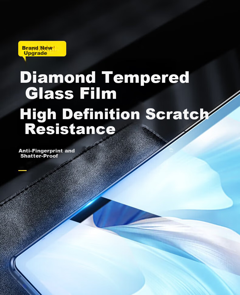 ESCASE Tempered Glass Screen Protector for Huawei MateBook E Go 2022 Model, 12.35-Inch Shatterproof Screen Protection Film, HD Full Glass Film, ES16 Transparent 1