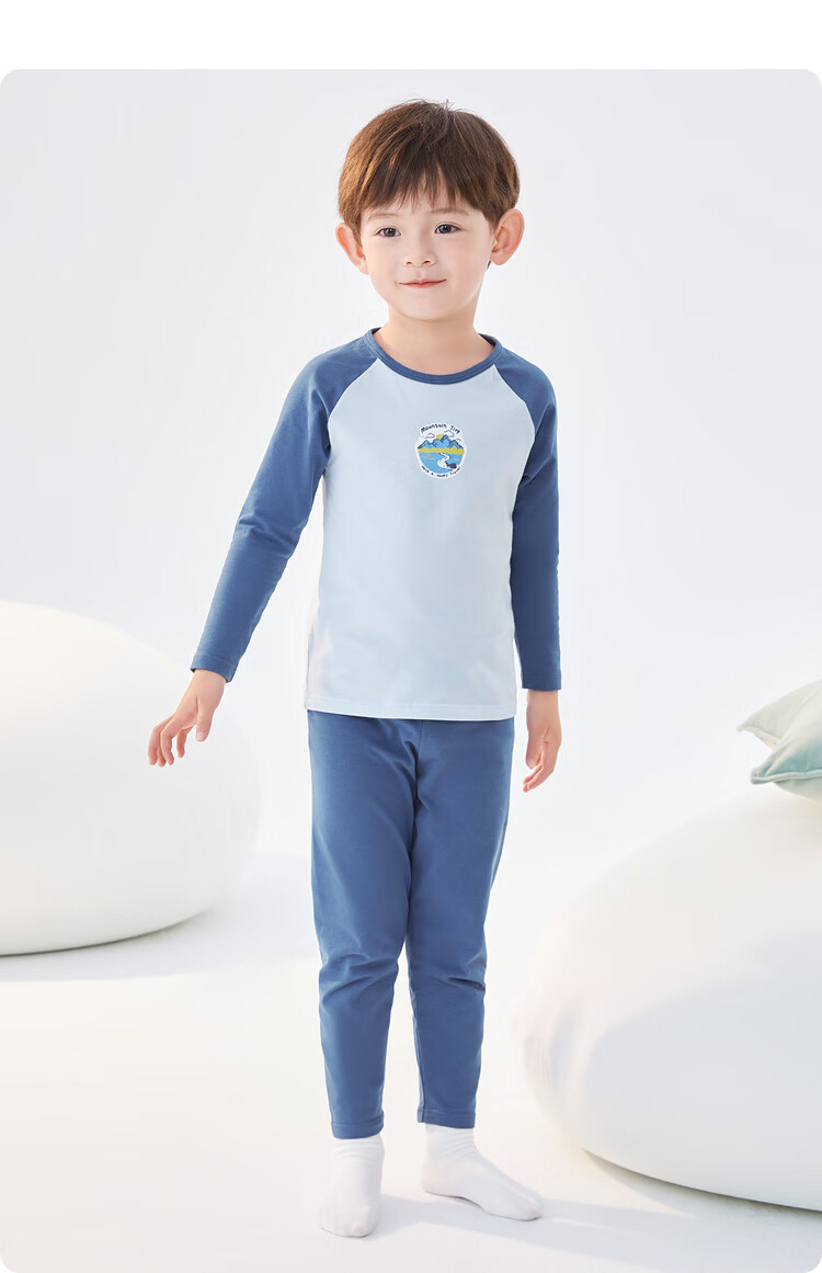 BALABALA Girls' Cotton Thermal Underwear Set Autumn Long Johns for Children Kids Sleepwear 209925169004 3