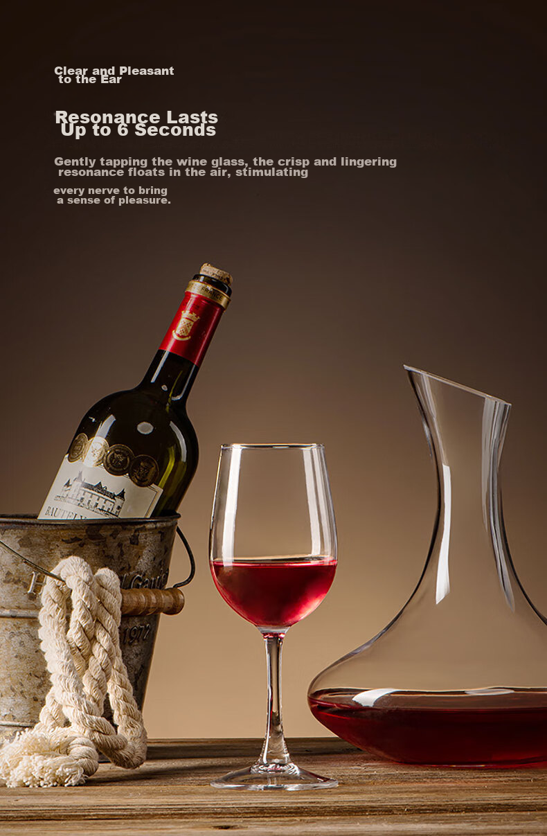 CLITON Wine Glasses for Home Use, Bordeaux Red Wine Glasses, Glass Cups for Wine And Liquor, Bar Set of 2 6