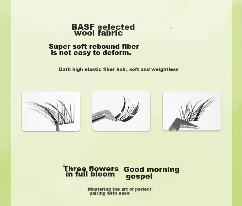 Lishu Fox Series Segmented Natural-Looking Self-Adhesive False Eyelashes for Women, Suda Ji Self-Adhesive Style, 42 Clusters 5
