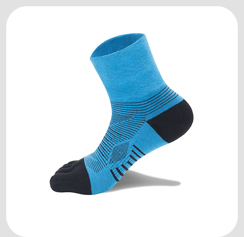 TFO DuPont Coolmax Five-Toe Socks Comfortable Breathable Quick-Dry Sports Socks A2202435 Men's Blue 9