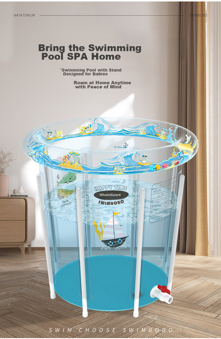 Kingpou Baby Swimming Pool, Foldable Frame Pool for Home Use, Children's Bathing Tub K6002 9