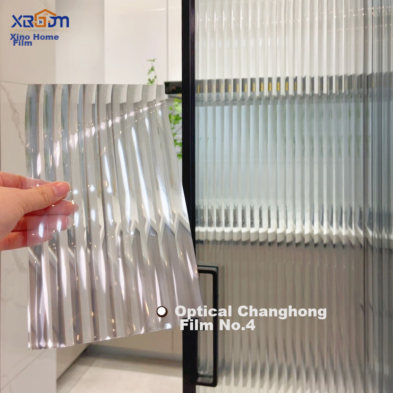 Xiruo Optical Long Rainbow Glass Film, Kitchen Sliding Door, Bathroom Toilet Shower Window Privacy Film, Self-Adhesive Glass Sticker