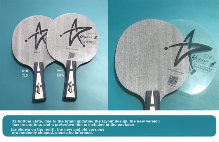 YINHE Table Tennis Blade, Table Tennis Racket Straight Handle, Tianwangxing U2, 7-Layer Pure Wood Professional DIY Set 2