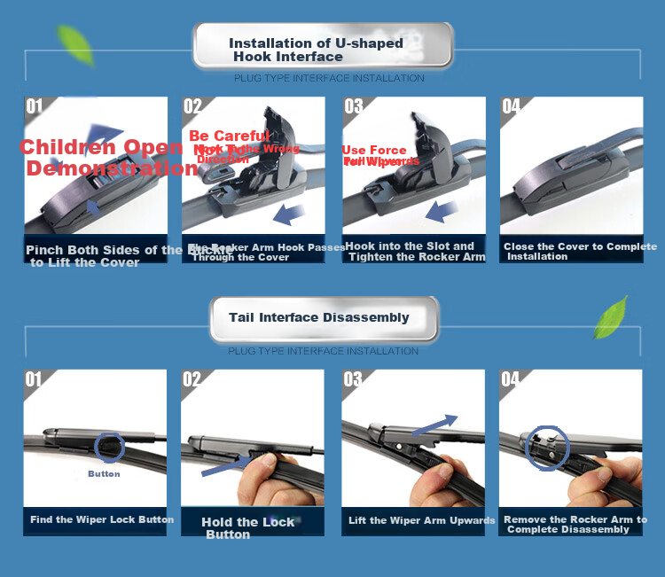 Aoye Windshield Wipers Suitable for BMW 7 Series (2009-2014 Models), Specialized Frameless Design, Original Size Front Wipers, 1 Pair, 26+18 Inches 10