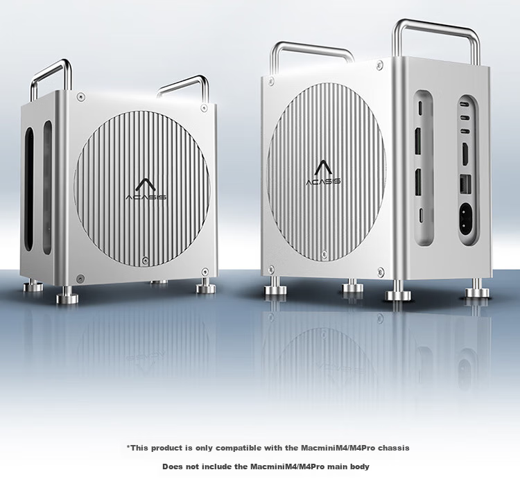 Acasis Compatible with Mac Mini M4 Expansion Dock, Hard Drive Enclosure, 40Gbps Transfer Rate, Dual DP Screen Mirroring, 16TB Capacity Expansion, Compatible with M4/M4Pro Hosts, Supports Thunderbolt 4/5 Interface, M002Pro 2