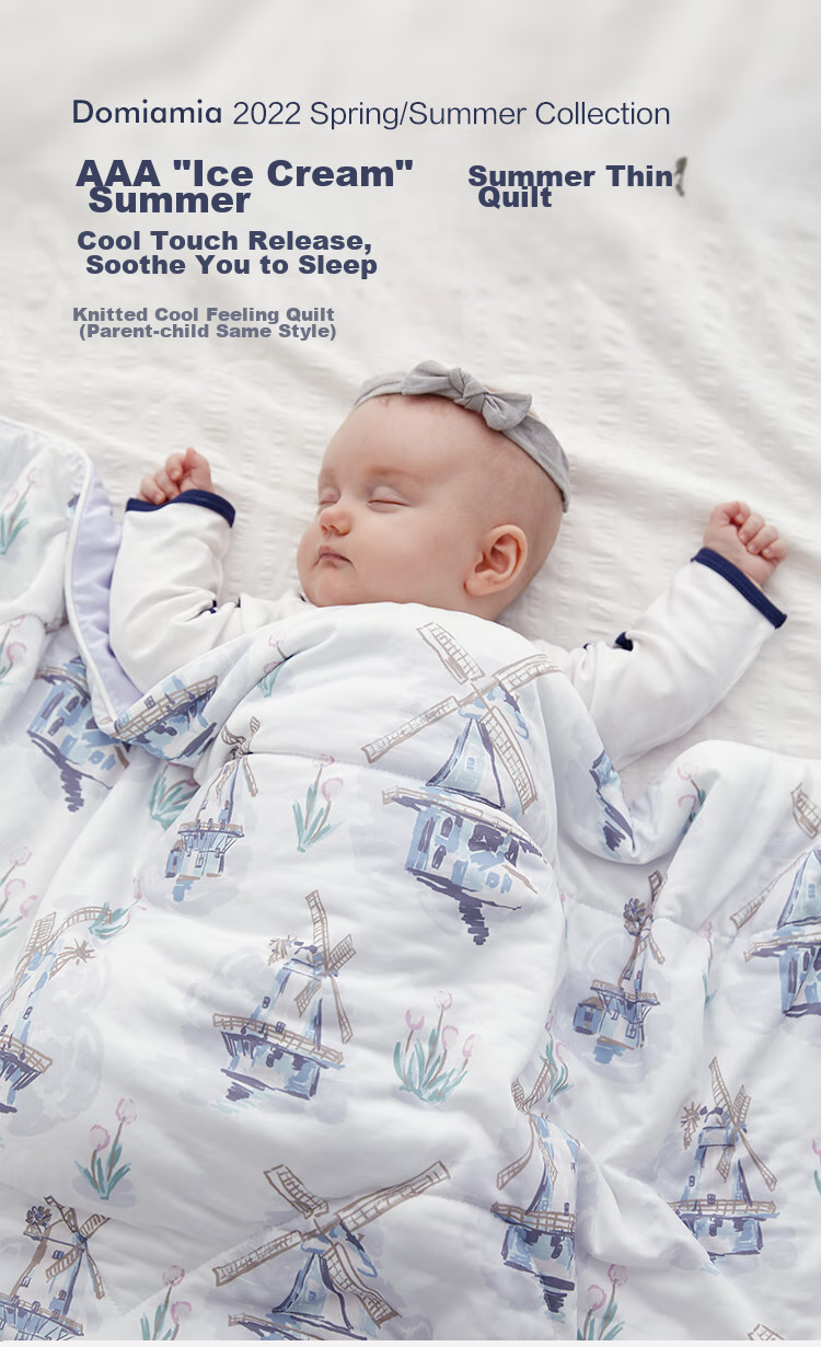 DOMIAMIA Sen Sleep Cooling Tencel Summer Quilt Baby Blanket Children's Air Conditioning Quilt Huanbao 120 1