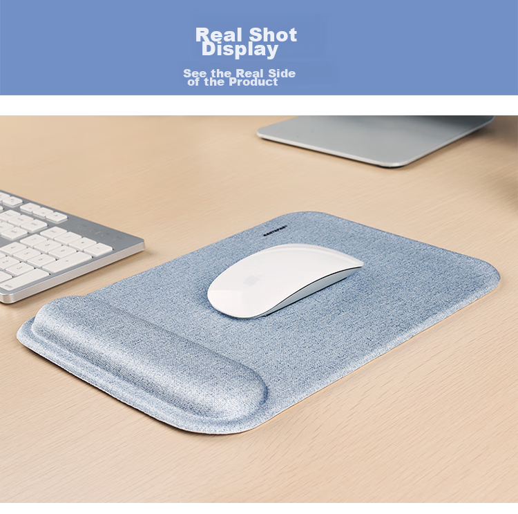 Rantopad TOTO PRO Memory Foam Wrist Rest Mouse Pad, Computer Desk Office Mouse Wrist Support Pad, Ice Blue 12