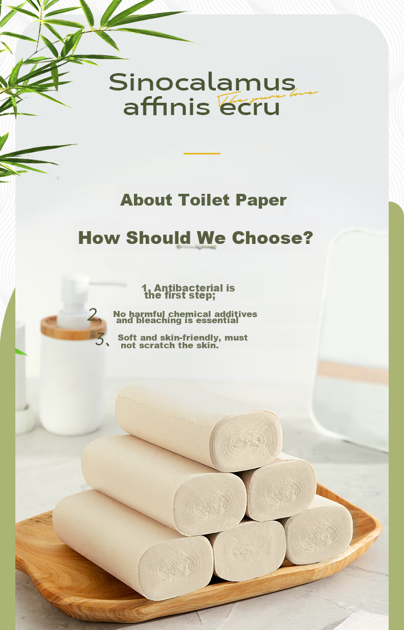 Wuro Coreless Toilet Paper, Bamboo Pulp Paper, 4-Ply, 70g*40 Rolls, Thick Multi-Roll Toilet Paper, Bathroom Tissue Roll Paper, Toilet Paper, Whole Box 6
