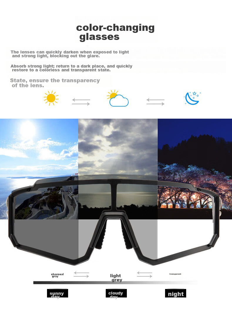 BIKEBROS Polarized Cycling Glasses for Men And Women with Prescription Lenses, Sports Outdoor Windproof Sandproof Bicycle Goggles for Fishing Trips Travel High Definition [Polarized White Frame Green Lens] 5