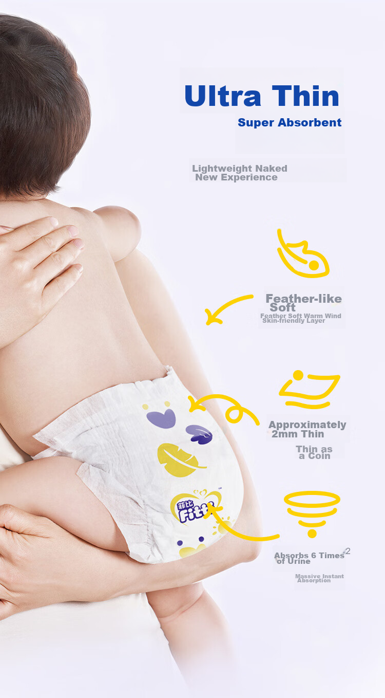 Fitti Soft And Thin Baby Diapers, XL Size, 66 Pieces (12-17kg), Gentle And Lightweight Diapering Experience 3