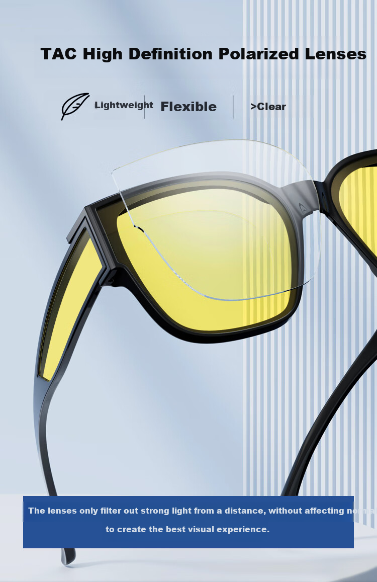 Bertha Day And Night Anti-Glare Glasses for Night Driving, Specialized for Male Drivers, Can Be Worn Over Prescription Lenses 8