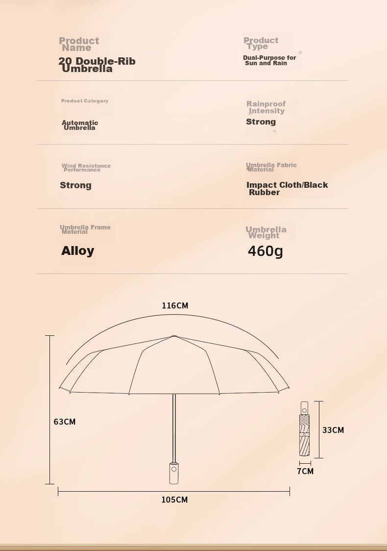 Bahainiao Umbrella, Reverse Automatic Sun And Rain Dual-Use Parasol, Car-Mounted Sunshade, Reinforced 20-Rib Windproof Folding Umbrella for Men And Wome 15