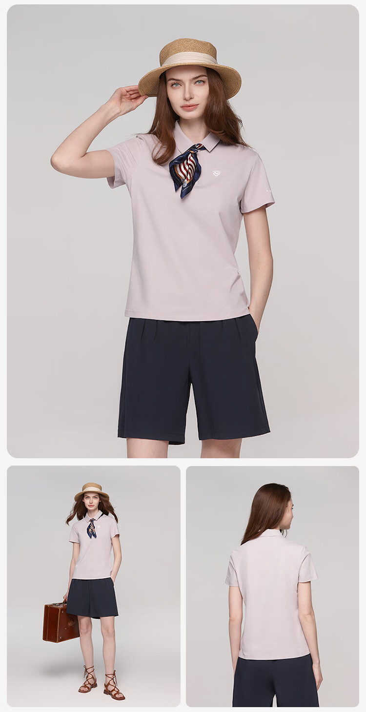 NORTHLAND Women's Sun Protection Polo Shirt with Collar, Outdoor Breathable Quick-Dry Comfortable Cool-Feeling Solid Color Versatile POLO Shirt for Wome 20