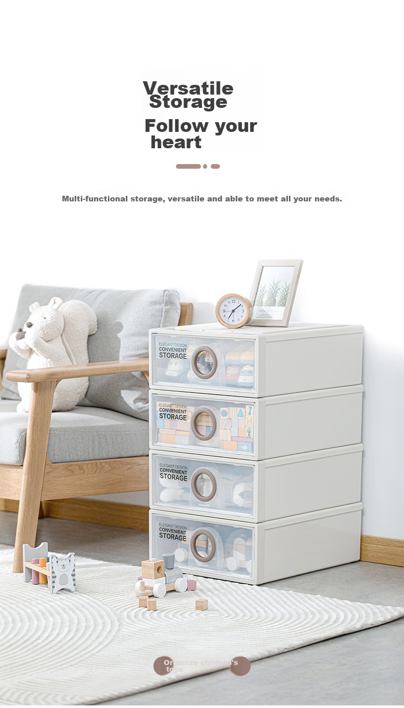 CHAHUA Storage Box, Drawer-Style Clothes And Quilt Organizer, HIPS Material, 16L Capacity, Two-Pack, Free Combinatio 13