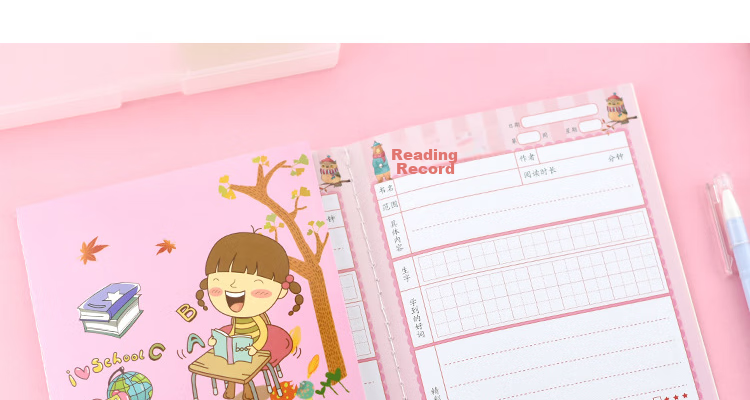 Yuhe A5 Elementary School Student Mind Map Reading Notebook, Children's Book Notes, After-Reading Reflections, Good Words And Sentences Collection Book, Diary, 4-Pack Set, 5198 Gree 31