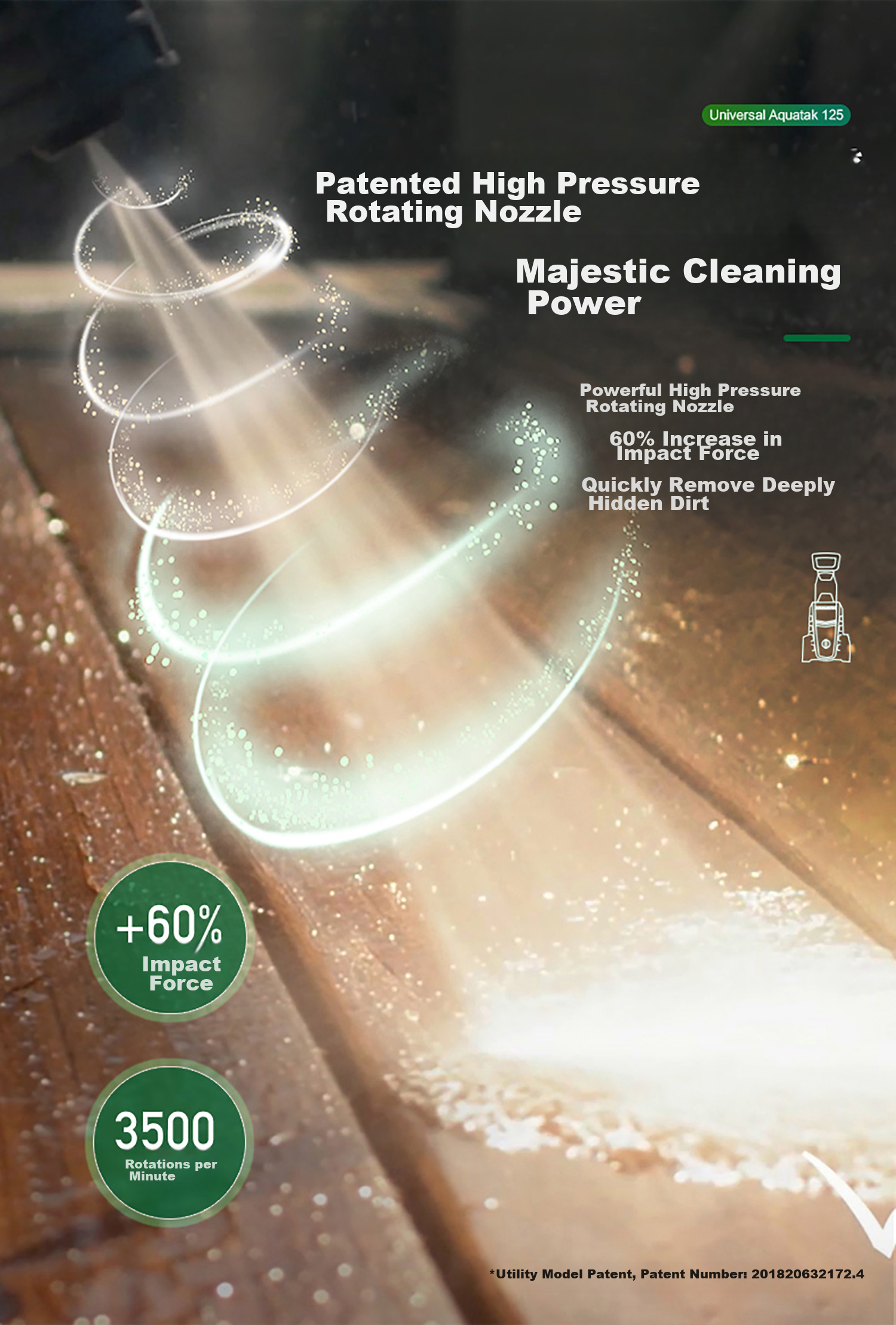 BOSCH UA125 High-Pressure Car Washer, 220V Household And Garden Cleaning Tool, Portable High-Power Water Gun Cleaning Machine 6