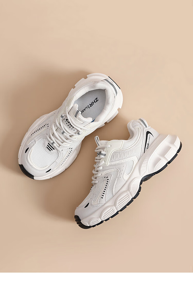 ZHR Spring And Autumn Dad Shoes for Women, Versatile Thick-Soled Casual Shoes, Breathable Mesh Sports Shoes for Women, BV63, Dark Gray, Size 35 18