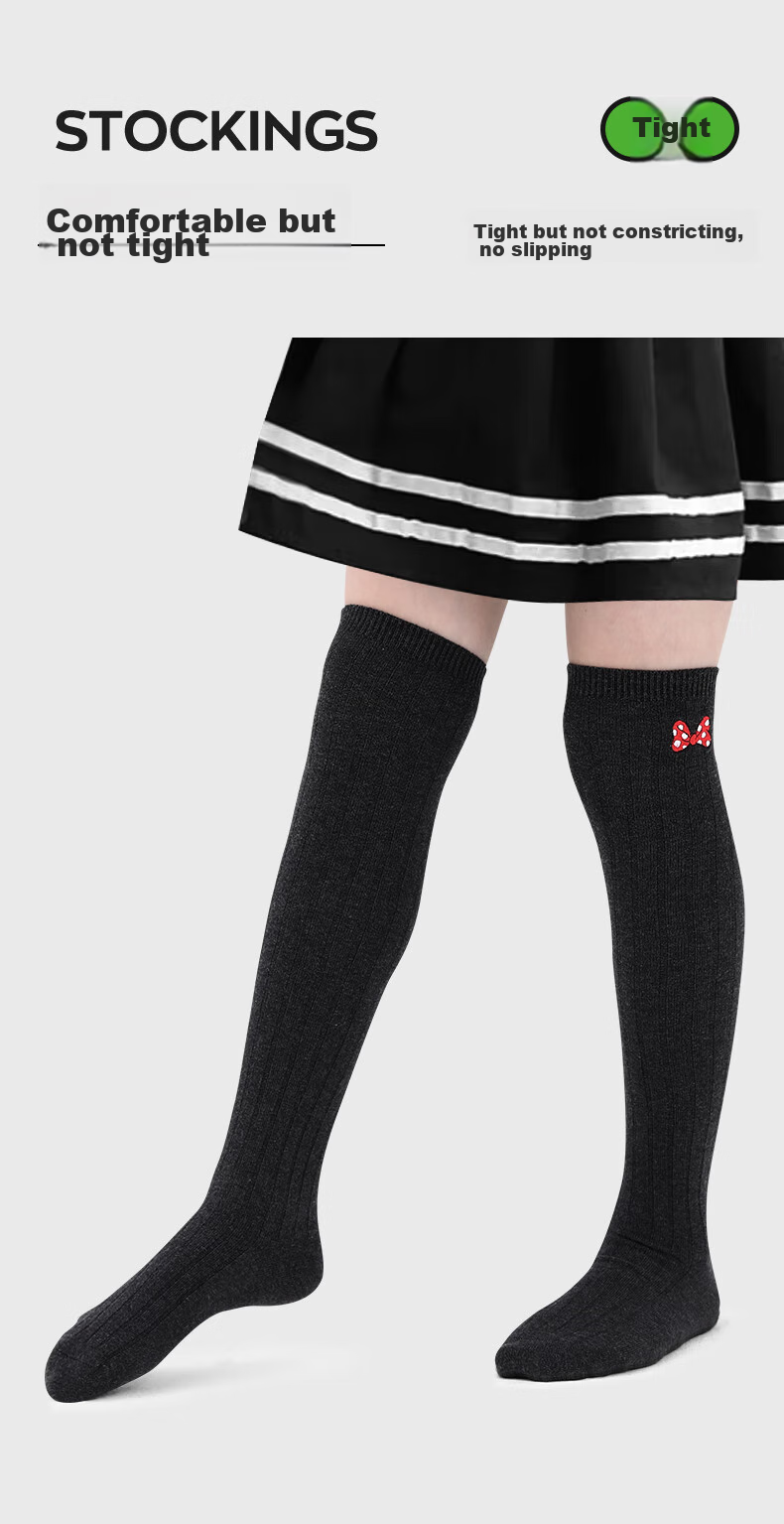 Barbie Children's Mid-Calf Socks, Over-Knee Girls' Long Socks, Spring And Autumn High Socks for Girls, Student Cotton Socks, Versatile Long Socks 9