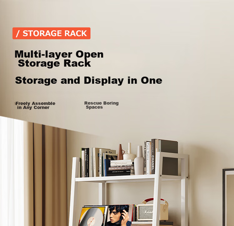 Yicainianhua Storage Rack, Bathroom Door-Back Shelf, Multi-Layer Floor-Standing Pegboard, Ultra-Thin Gap Bathroom Organizer Shelf, 6450WH 1