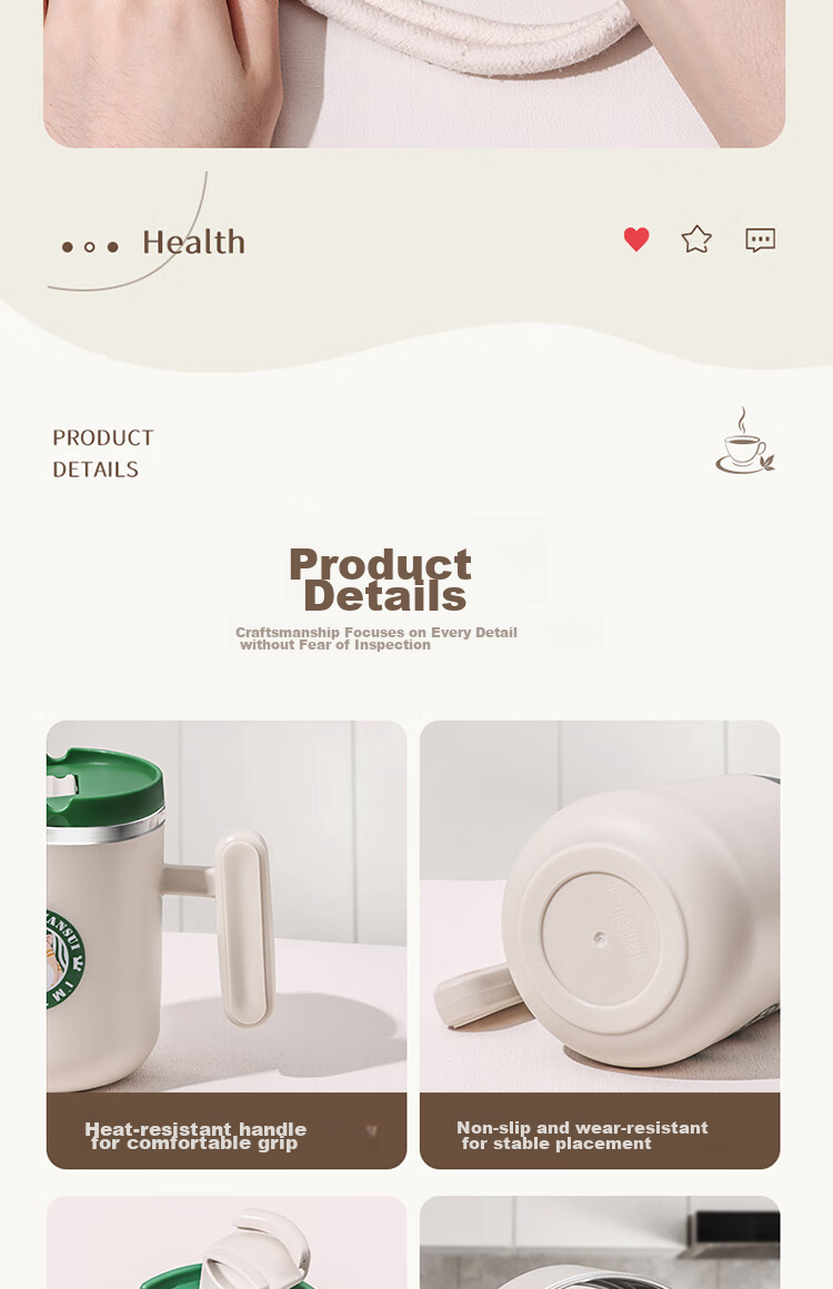 BJ 304 Stainless Steel Mug, Dormitory Room Children's Water Cup, Double-Layer Anti-Scalding Insulated Coffee Cup, Small Cat Desig 16