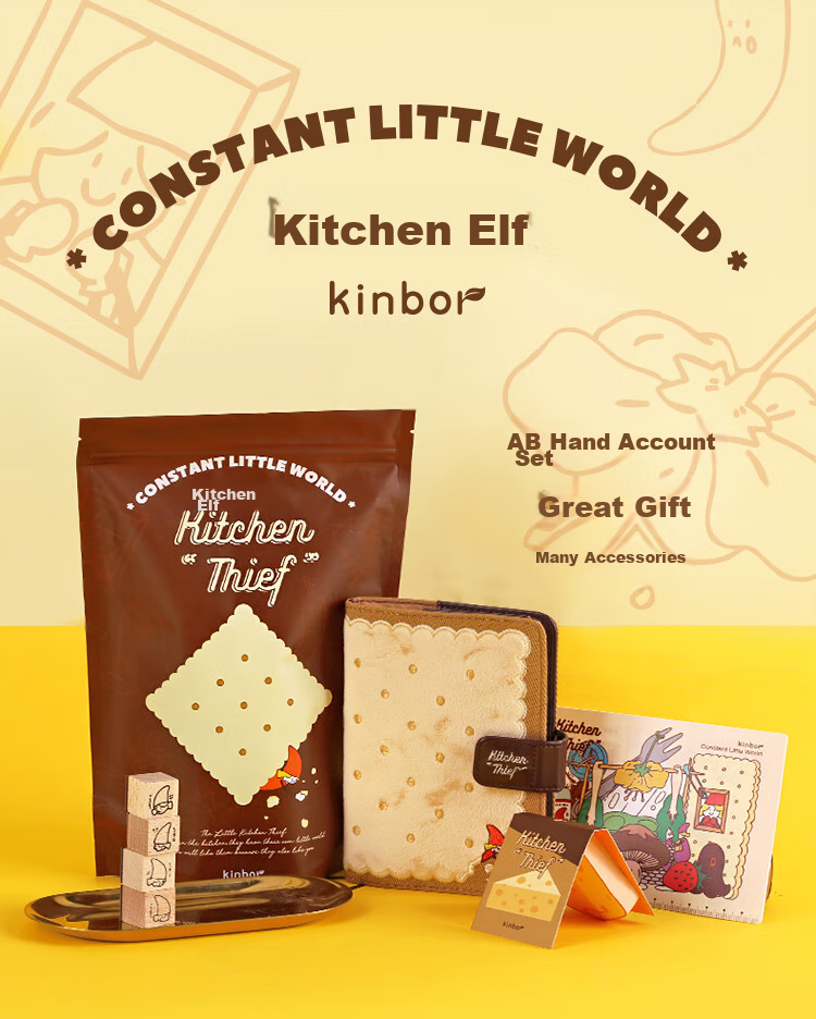 Kinbor [Mid-Autumn Festival Gift] Kitchen Fairy 128-Sheet A6 Planner Notebook Set Gift Box, Girls' Gift Stationery (With Pad, Stickers, Stamp, Memo Pads) DT56085 1
