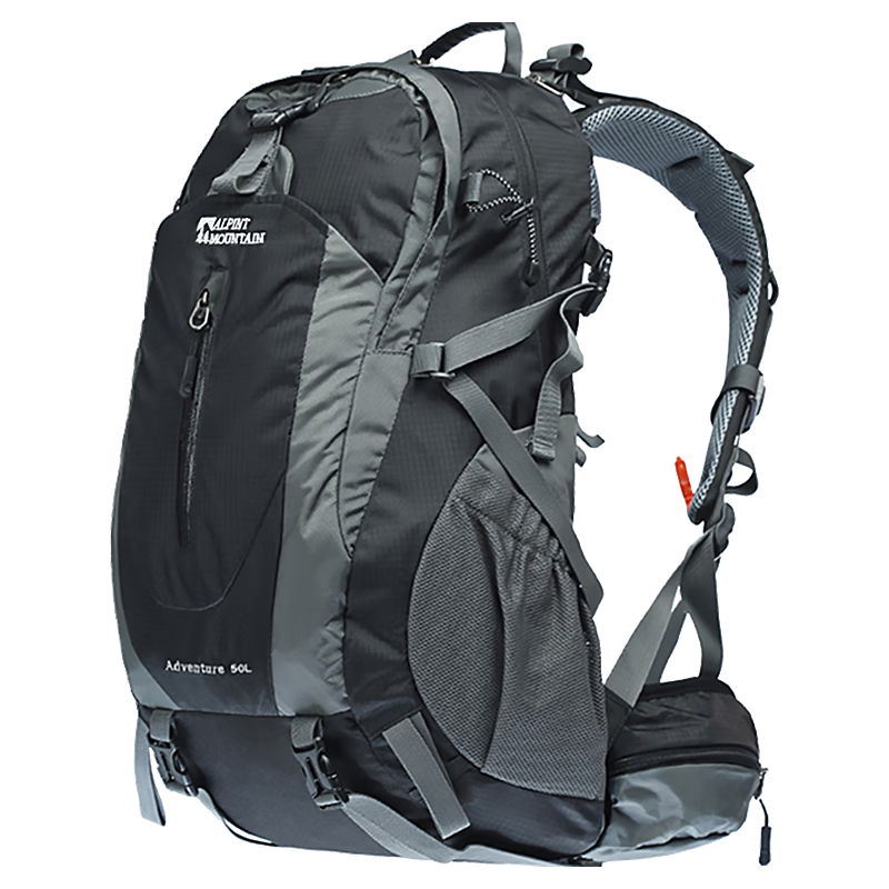 ALPINT MOUNTAIN Professional Hiking Backpack, Outdoor Travel Bag, Men's 50L Large Capacity Wear-Resistant Trekking Backpack, Women's Backpack