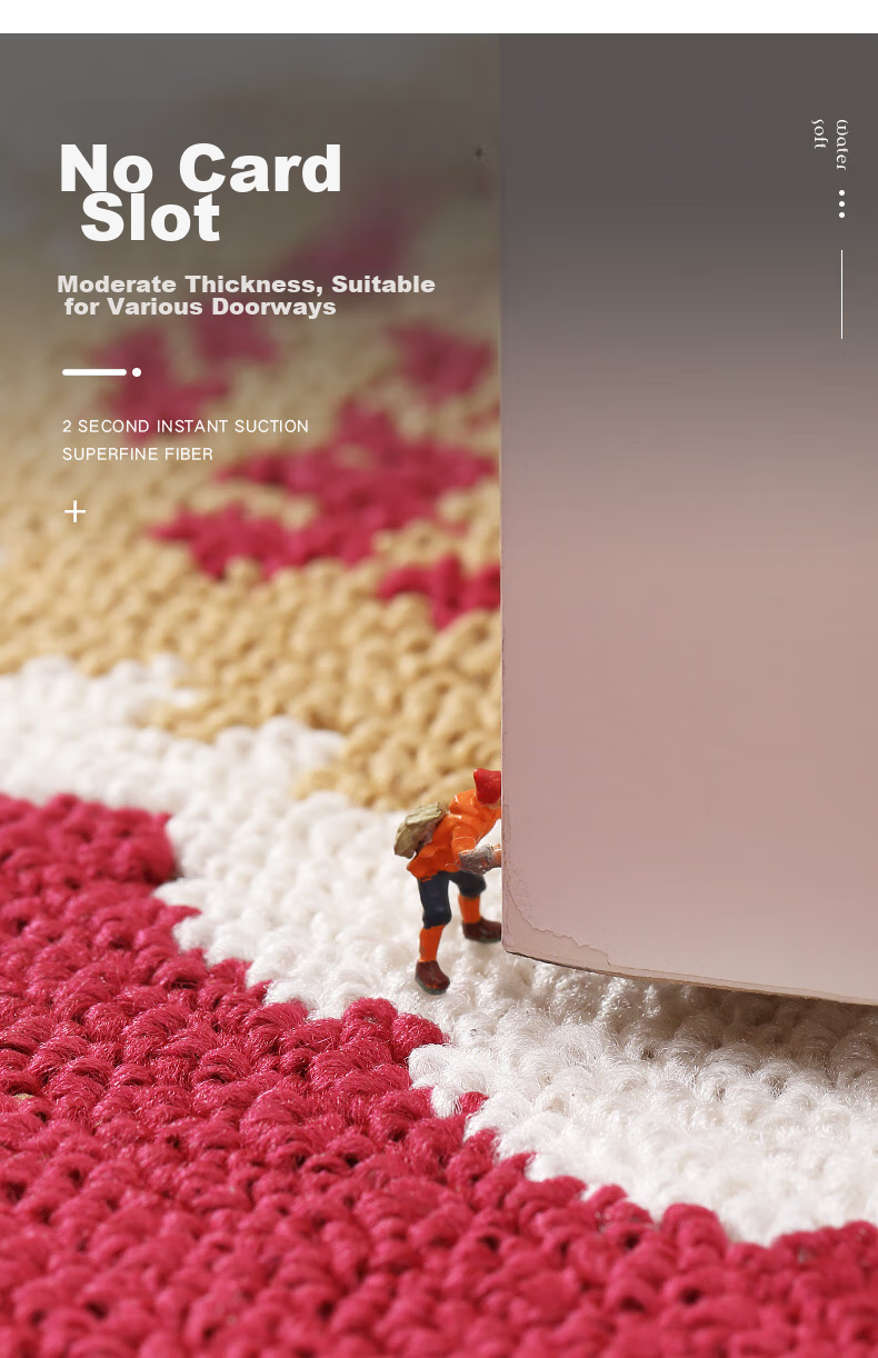 Dajiang Entrance Mat, Doormat, Polypropylene, Red Festive, Foyer Doorway Mat, Indoor Entrance Mat, 80x110cm, Leaf Patter 7