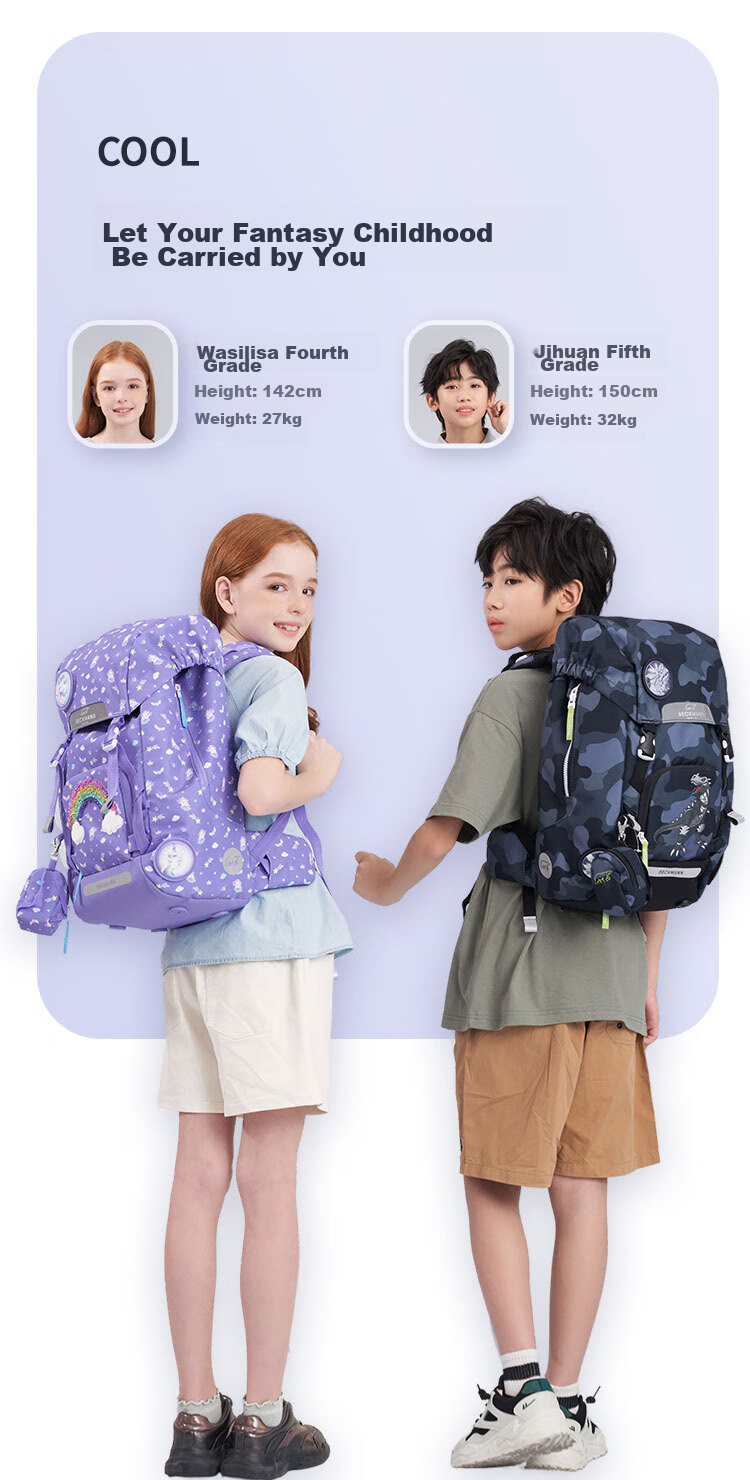 Beckmann Norwegian Primary School Spine-Protecting Backpack, Large Capacity, Stylish, Load-Reducing, for Boys And Girls in Grades 4-6, Children's Backpack 21